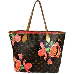 LOUIS VUITTON M48613 Monogram Rose Neverfull MM Shoulder Bag Tote Bag pink/Brown